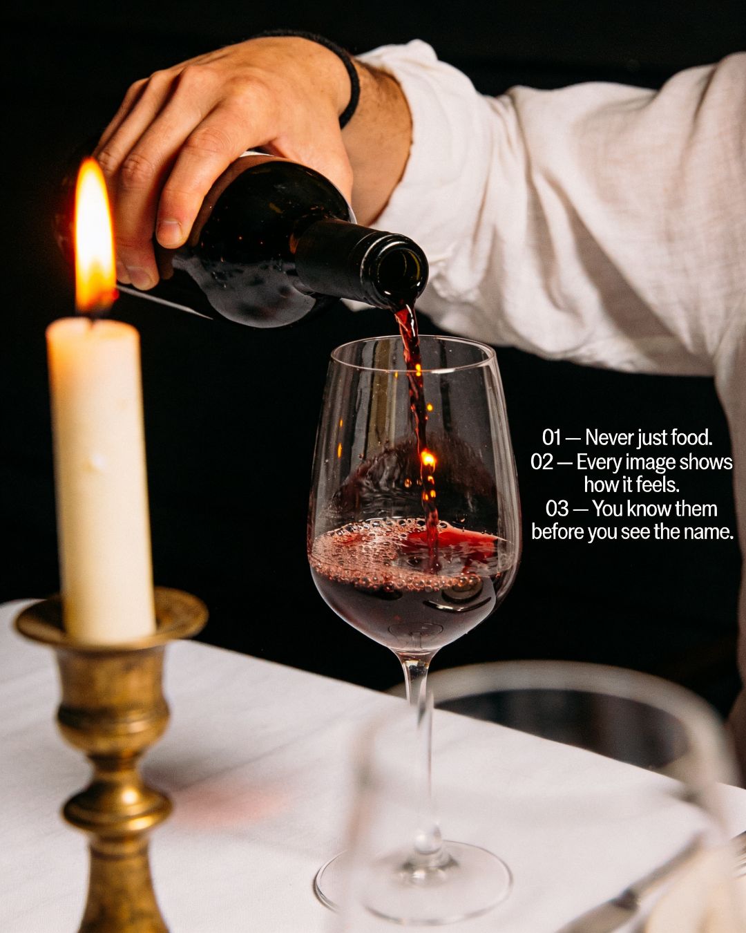 Wine and dining editorial campaign