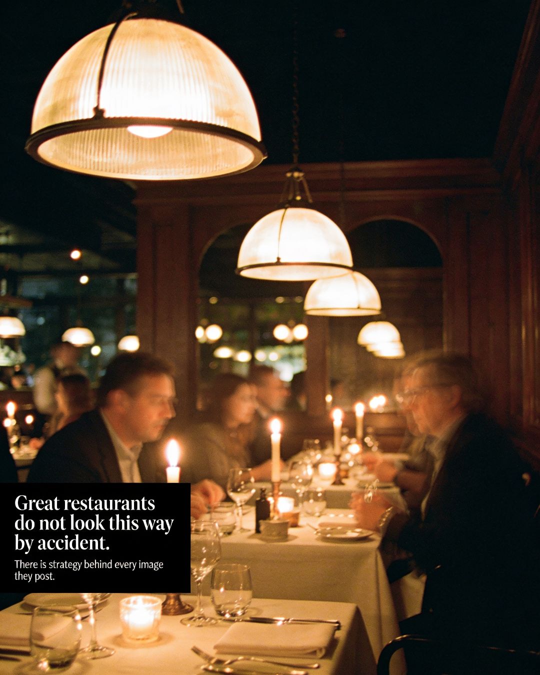 Full restaurant dining atmosphere campaign